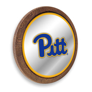 Pitt Panthers: "Faux" Barrel Top Mirrored Wall Sign - The Fan-Brand