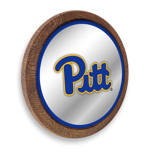 Pitt Panthers: "Faux" Barrel Top Mirrored Wall Sign - The Fan-Brand