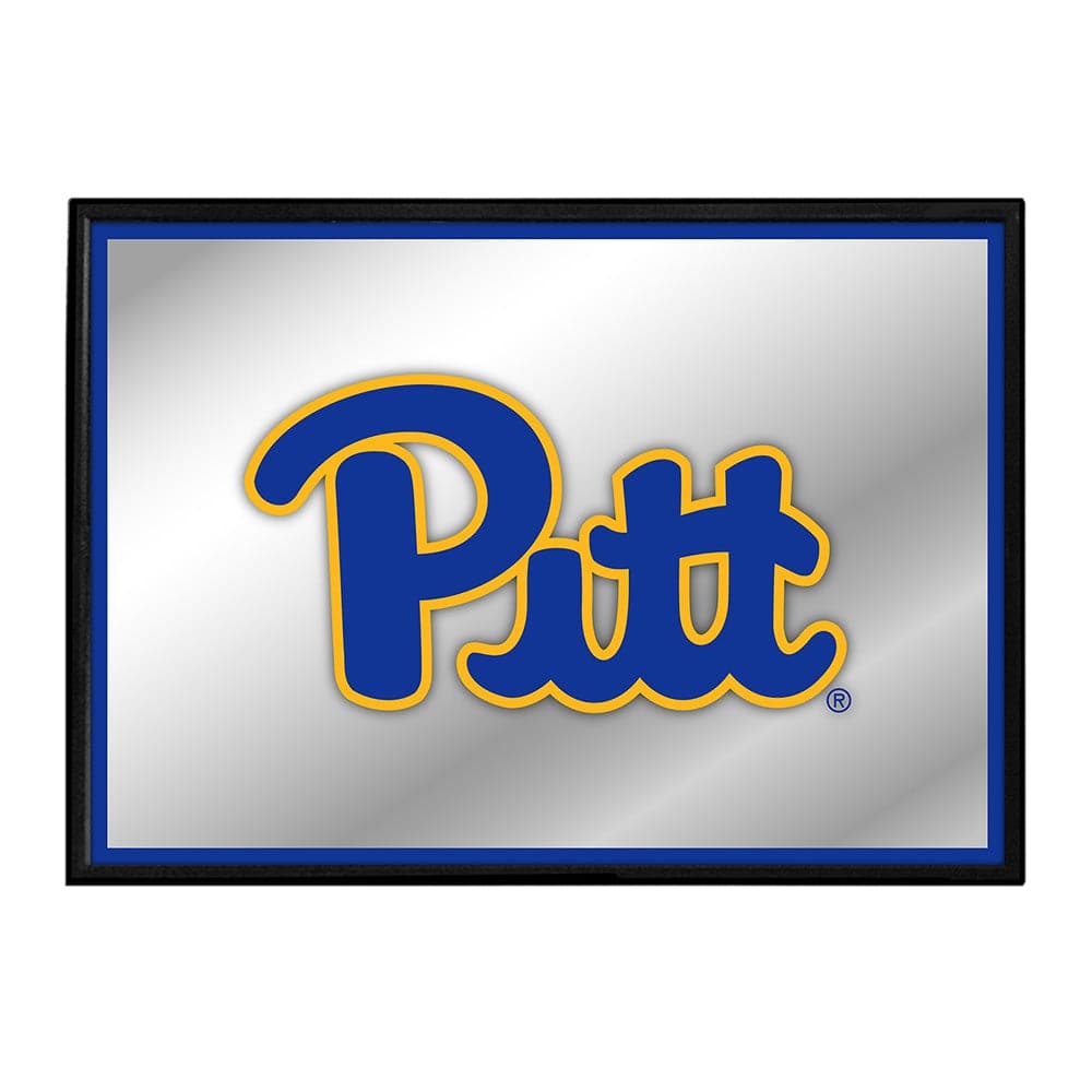 Pitt Panthers: Framed Mirrored Wall Sign - The Fan-Brand