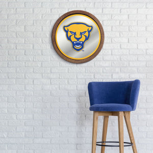 Pitt Panthers: Mascot - "Faux" Barrel Top Mirrored Wall Sign - The Fan-Brand