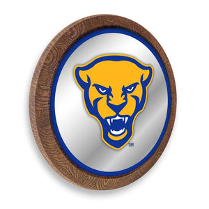 Pitt Panthers: Mascot - "Faux" Barrel Top Mirrored Wall Sign - The Fan-Brand