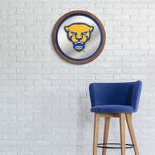 Load image into Gallery viewer, Pitt Panthers: Mascot - &quot;Faux&quot; Barrel Top Mirrored Wall Sign - The Fan-Brand