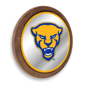 Pitt Panthers: Mascot - "Faux" Barrel Top Mirrored Wall Sign - The Fan-Brand