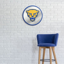 Load image into Gallery viewer, Pitt Panthers: Mascot - Modern Disc Mirrored Wall Sign - The Fan-Brand