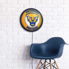 Load image into Gallery viewer, Pitt Panthers: Mascot - Round Slimline Lighted Wall Sign - The Fan-Brand