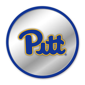 Pitt Panthers: Modern Disc Mirrored Wall Sign - The Fan-Brand