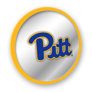 Pitt Panthers: Modern Disc Mirrored Wall Sign - The Fan-Brand