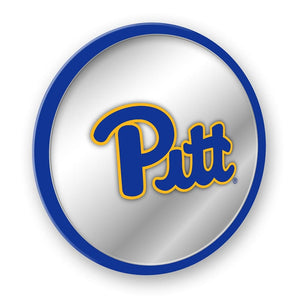 Pitt Panthers: Modern Disc Mirrored Wall Sign - The Fan-Brand