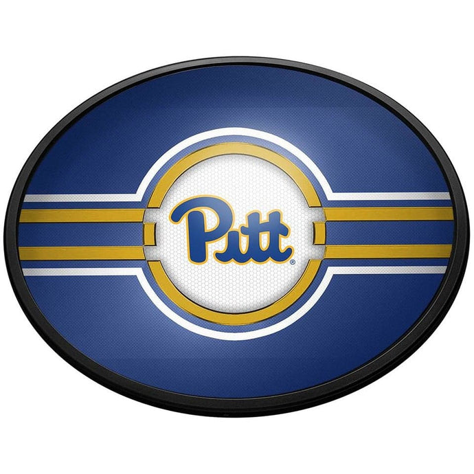 Pitt Panthers: Oval Slimline Lighted Wall Sign - The Fan-Brand
