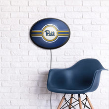 Load image into Gallery viewer, Pitt Panthers: Oval Slimline Lighted Wall Sign - The Fan-Brand