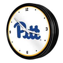 Load image into Gallery viewer, Pitt Panthers: Retro Lighted Wall Clock - The Fan-Brand