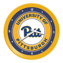 Load image into Gallery viewer, Pitt Panthers: Ribbed Frame Wall Clock - The Fan-Brand