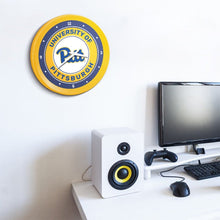 Load image into Gallery viewer, Pitt Panthers: Ribbed Frame Wall Clock - The Fan-Brand