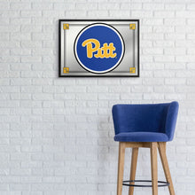 Load image into Gallery viewer, Pitt Panthers: Team Spirit - Framed Mirrored Wall Sign - The Fan-Brand