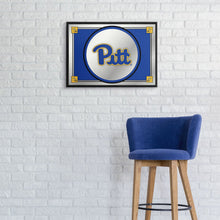 Load image into Gallery viewer, Pitt Panthers: Team Spirit - Framed Mirrored Wall Sign - The Fan-Brand