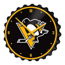 Load image into Gallery viewer, Pittsburgh Penguins: Bottle Cap Wall Clock - The Fan-Brand