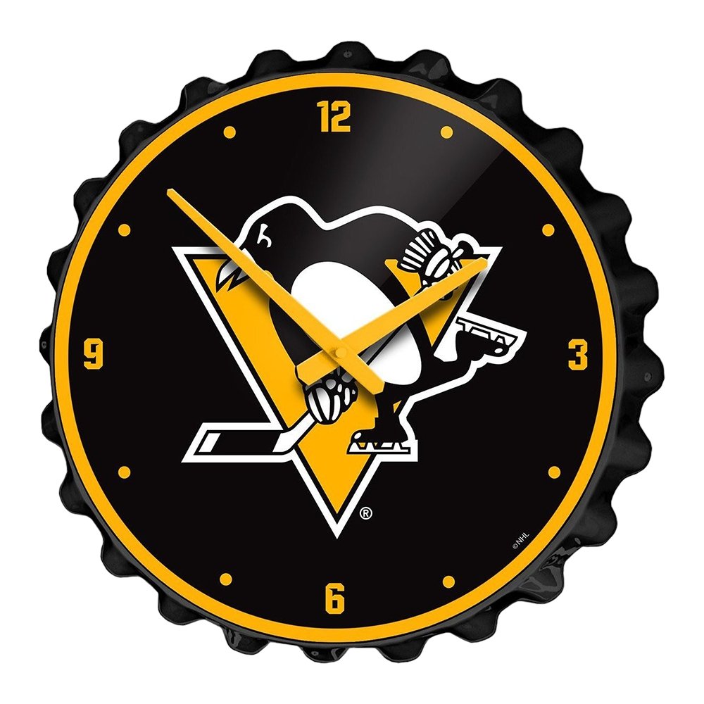 Pittsburgh Penguins: Bottle Cap Wall Clock - The Fan-Brand