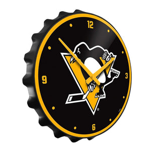 Pittsburgh Penguins: Bottle Cap Wall Clock - The Fan-Brand