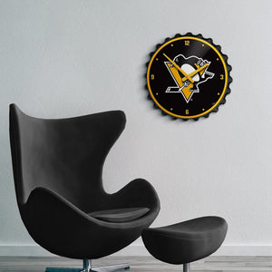 Pittsburgh Penguins: Bottle Cap Wall Clock - The Fan-Brand