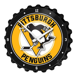 Pittsburgh Penguins: Bottle Cap Wall Clock - The Fan-Brand