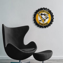 Load image into Gallery viewer, Pittsburgh Penguins: Bottle Cap Wall Clock - The Fan-Brand