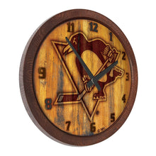 Load image into Gallery viewer, Pittsburgh Penguins: Branded &quot;Faux&quot; Barrel Top Wall Clock - The Fan-Brand