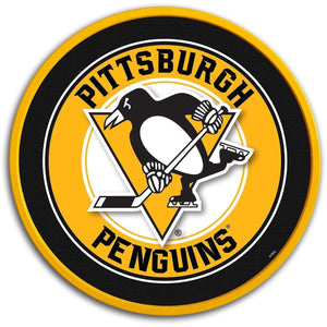 Pittsburgh Penguins: Modern Disc Wall Sign - The Fan-Brand