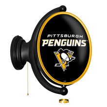 Load image into Gallery viewer, Pittsburgh Penguins: Original Oval Rotating Lighted Wall Sign - The Fan-Brand