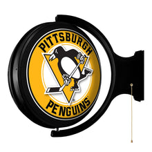 Load image into Gallery viewer, Pittsburgh Penguins: Original Round Rotating Lighted Wall Sign - The Fan-Brand