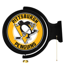 Load image into Gallery viewer, Pittsburgh Penguins: Original Round Rotating Lighted Wall Sign - The Fan-Brand