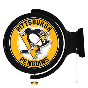 Pittsburgh Penguins: Original Round Rotating Lighted Wall Sign - The Fan-Brand