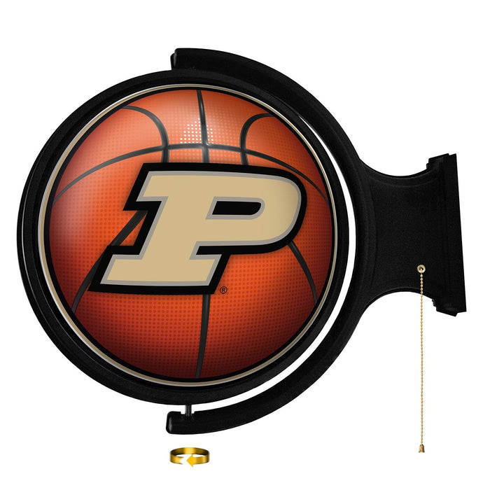 Purdue Boilermakers: Basketball - Original Round Rotating Lighted Wall Sign - The Fan-Brand