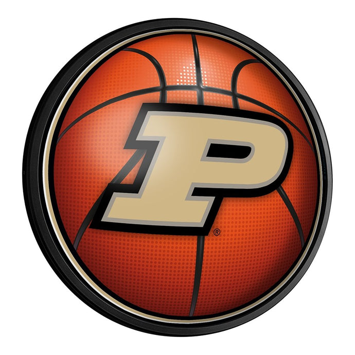 Purdue Boilermakers: Basketball - Round Slimline Lighted Wall Sign - The Fan-Brand