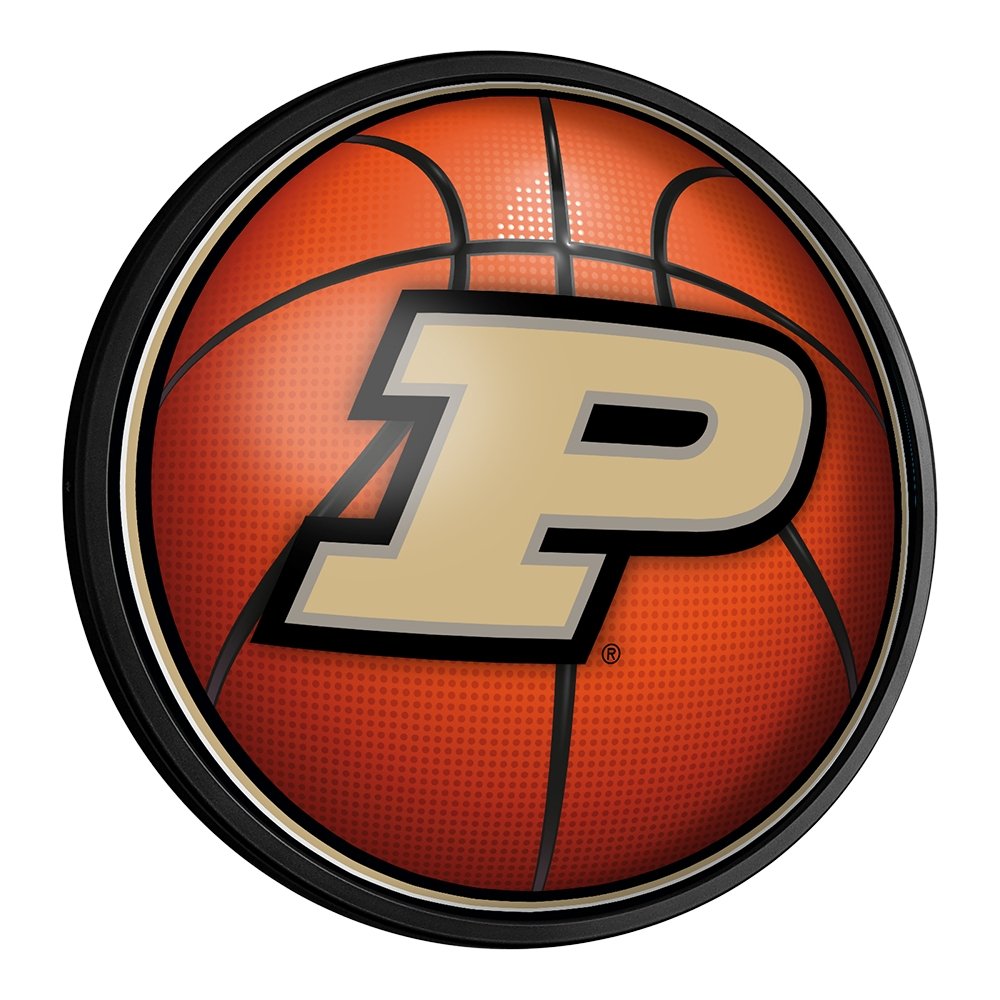Purdue Boilermakers: Basketball - Round Slimline Lighted Wall Sign - The Fan-Brand