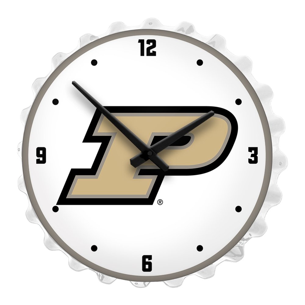 Purdue Boilermakers: Bottle Cap Lighted Wall Clock - The Fan-Brand