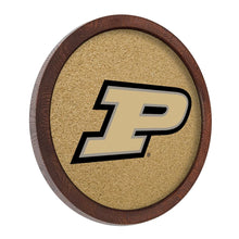 Load image into Gallery viewer, Purdue Boilermakers: &quot;Faux&quot; Barrel Framed Cork Board - The Fan-Brand