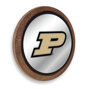 Purdue Boilermakers: "Faux" Barrel Top Mirrored Wall Sign - The Fan-Brand