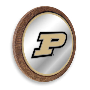 Purdue Boilermakers: "Faux" Barrel Top Mirrored Wall Sign - The Fan-Brand