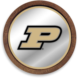 Purdue Boilermakers: "Faux" Barrel Top Mirrored Wall Sign - The Fan-Brand