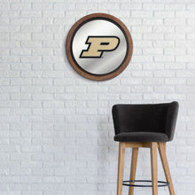 Load image into Gallery viewer, Purdue Boilermakers: &quot;Faux&quot; Barrel Top Mirrored Wall Sign - The Fan-Brand