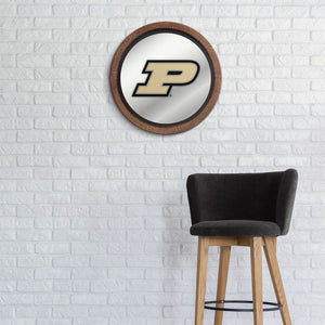 Purdue Boilermakers: "Faux" Barrel Top Mirrored Wall Sign - The Fan-Brand