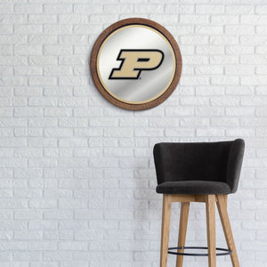 Purdue Boilermakers: "Faux" Barrel Top Mirrored Wall Sign - The Fan-Brand