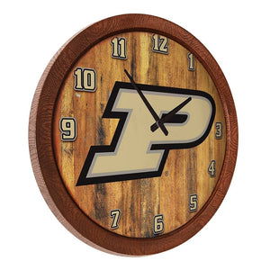 Purdue Boilermakers: "Faux" Barrel Top Wall Clock - The Fan-Brand