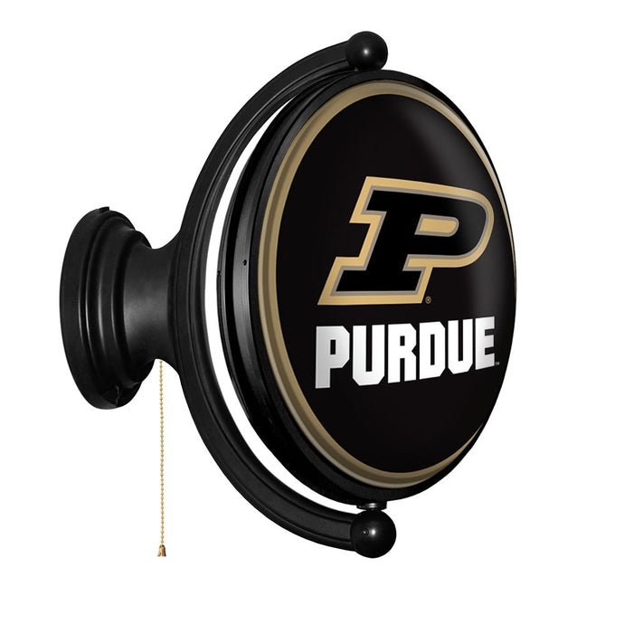 Purdue Boilermakers: Original Oval Rotating Lighted Wall Sign - The Fan-Brand