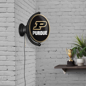 Purdue Boilermakers: Original Oval Rotating Lighted Wall Sign - The Fan-Brand