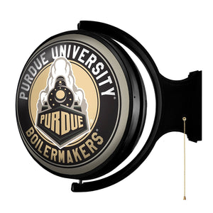 Purdue Boilermakers: Original Round Double-Sided Rotating Lighted Wall Sign - The Fan-Brand