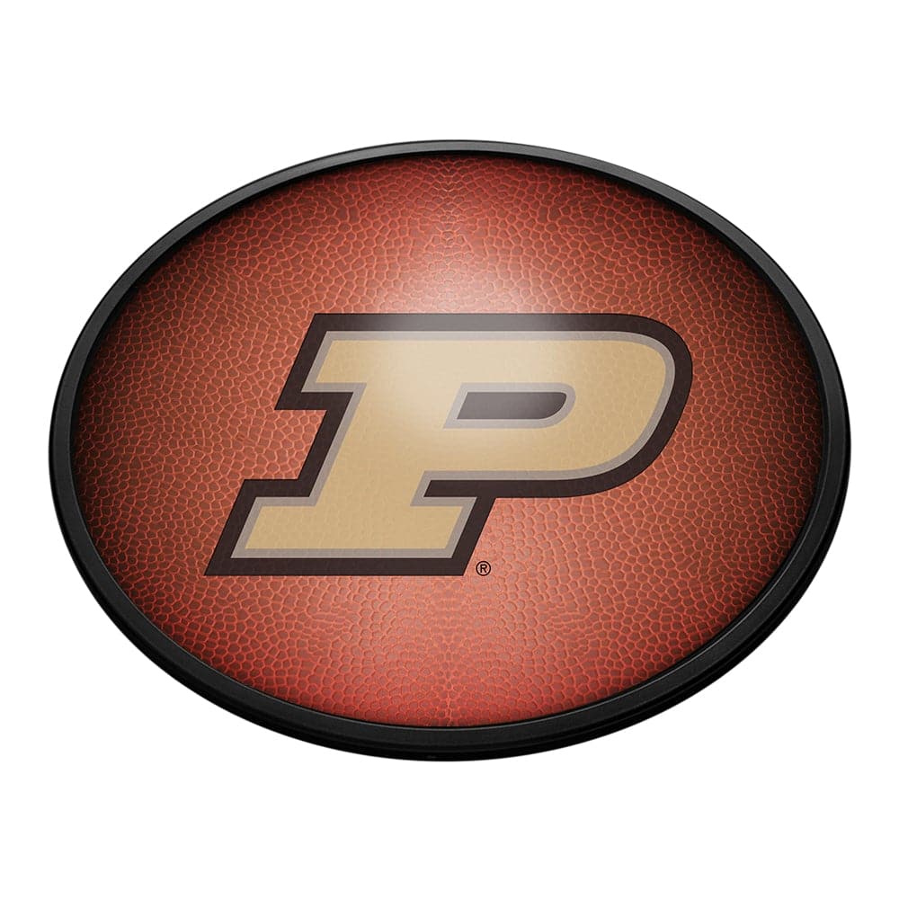 Purdue Boilermakers: Pigskin - Oval Slimline Lighted Wall Sign - The Fan-Brand