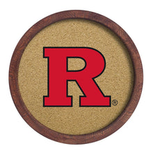 Load image into Gallery viewer, Rutgers Scarlet Knights: &quot;Faux&quot; Barrel Framed Cork Board - The Fan-Brand