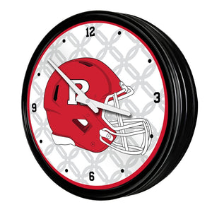 Rutgers Scarlet Knights: Helmet - Retro Lighted Wall Clock - The Fan-Brand