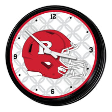 Load image into Gallery viewer, Rutgers Scarlet Knights: Helmet - Retro Lighted Wall Clock - The Fan-Brand